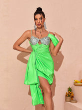King Crystal Chain Sequin Mini Dress